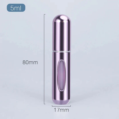 Solid Color 5ml Bottom Flush Rechargeable Perfume Bottle Sprayer Small Portable Cosmetic Refill Perfume