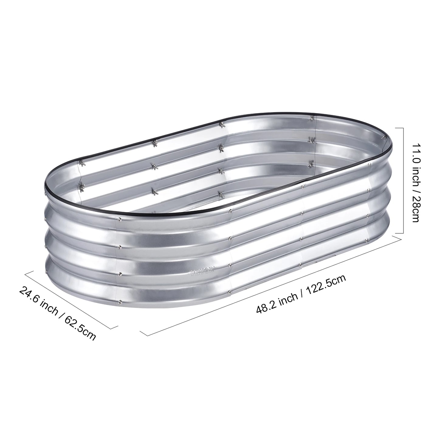 VEVOR Raised Garden Bed Kit Large Metal Raised Planter Box Garden Beds Outdoor for Vegetables Flowers and Herbs with Open Bottom