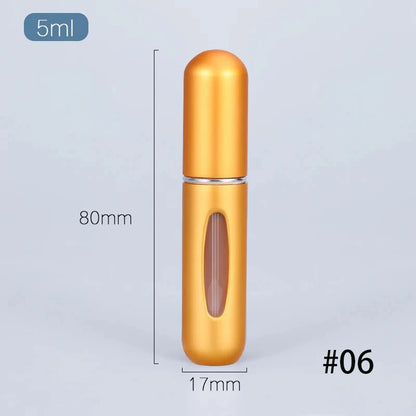 Solid Color 5ml Bottom Flush Rechargeable Perfume Bottle Sprayer Small Portable Cosmetic Refill Perfume