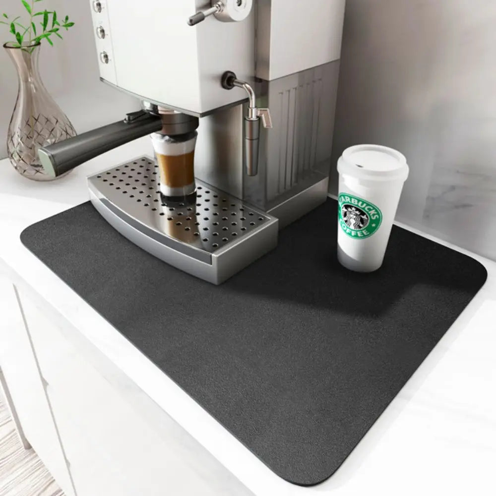 1PCS Home Kitchen Soft Diatomite Absorbent Quick-Drying Draining Mat Desktop Dish Drying Mat Coaster Table Mat