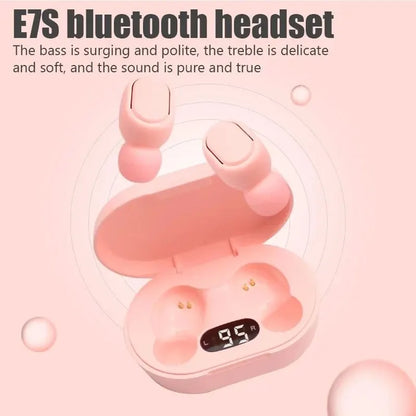 TWS E7S Fone 5.3 Bluetooth Earphones Wireless Headphones Noise Cancelling Earbuds with Mic Wireless Bluetooth Headset for Xiaomi