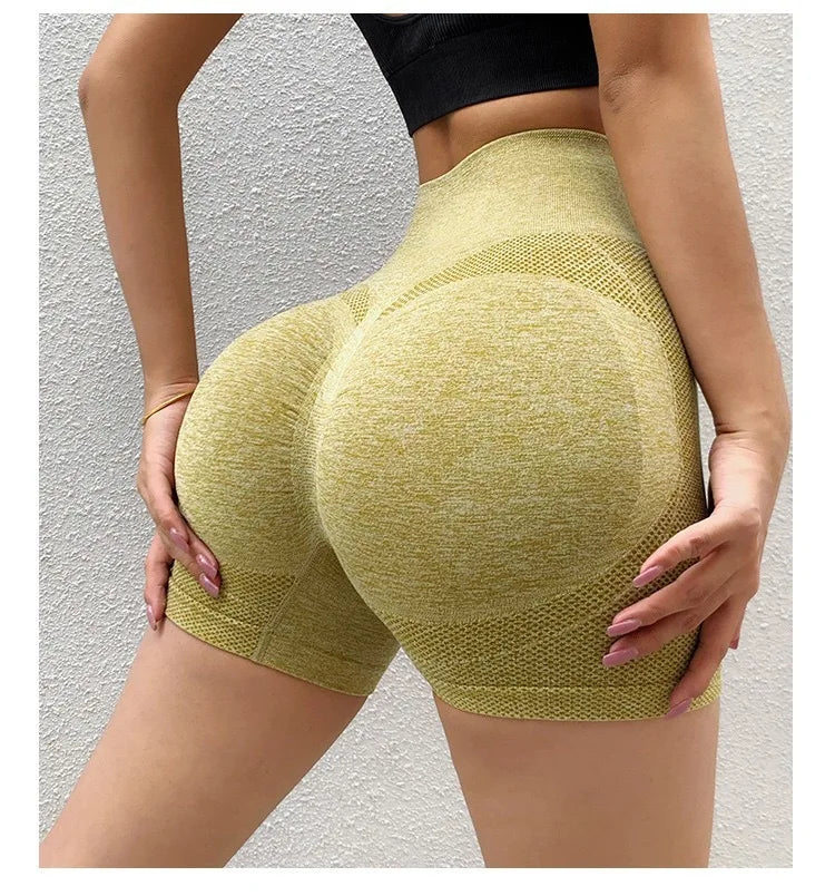 Women Yoga Shorts High Waist Workout Shorts Fitness Yoga Lift Butt Fitness Ladies Yoga Gym Running Short Pants Sportswear