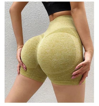 Women Yoga Shorts High Waist Workout Shorts Fitness Yoga Lift Butt Fitness Ladies Yoga Gym Running Short Pants Sportswear