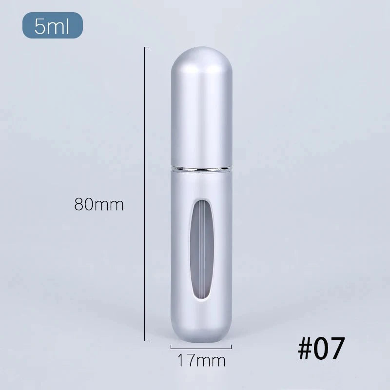 Solid Color 5ml Bottom Flush Rechargeable Perfume Bottle Sprayer Small Portable Cosmetic Refill Perfume