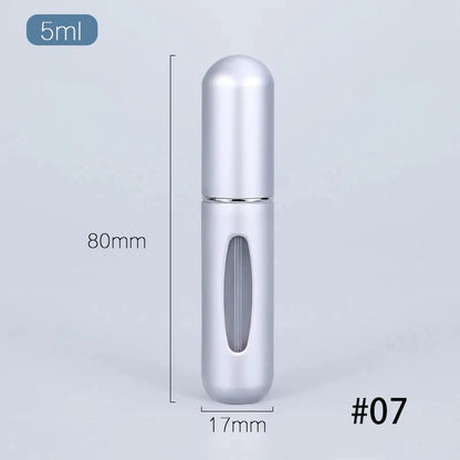 Solid Color 5ml Bottom Flush Rechargeable Perfume Bottle Sprayer Small Portable Cosmetic Refill Perfume