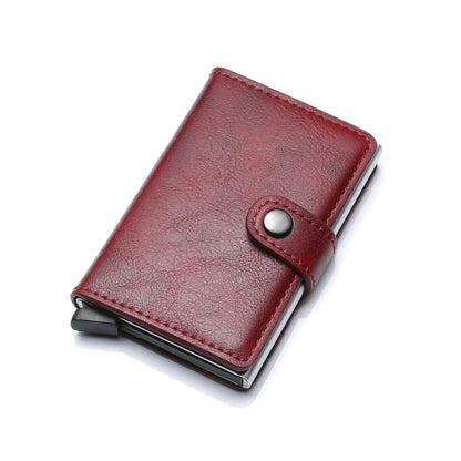 Rfid Credit Card Holder Men Wallets Bank Cardholder Case Small Leather Slim Thin Magic Mini Wallet Smart Minimalist Wallet 2024