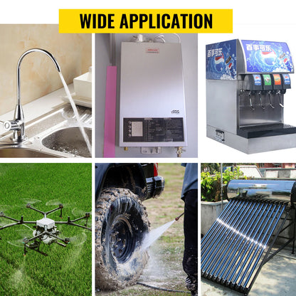 VEVOR 12V Diaphragm Water Pump 10L/Min 17PSI 17L/Min 40PSI High Pressure Automatic Self Priming Misting Booster Pump Car Marine